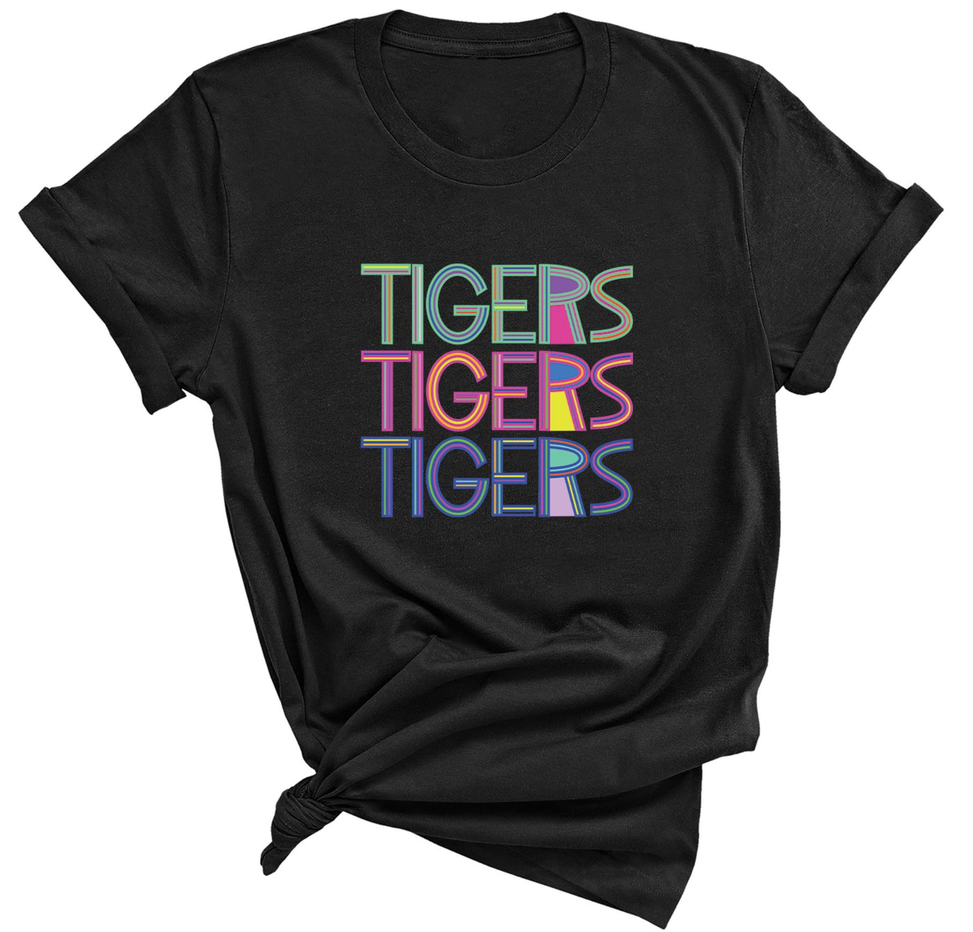 Tigers Neon Retro Mascot