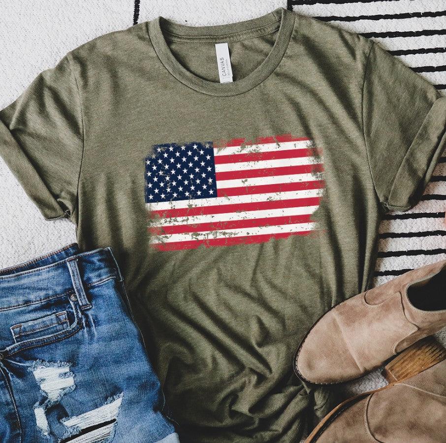 Distressed USA Flag - Grace & Co. Designs 