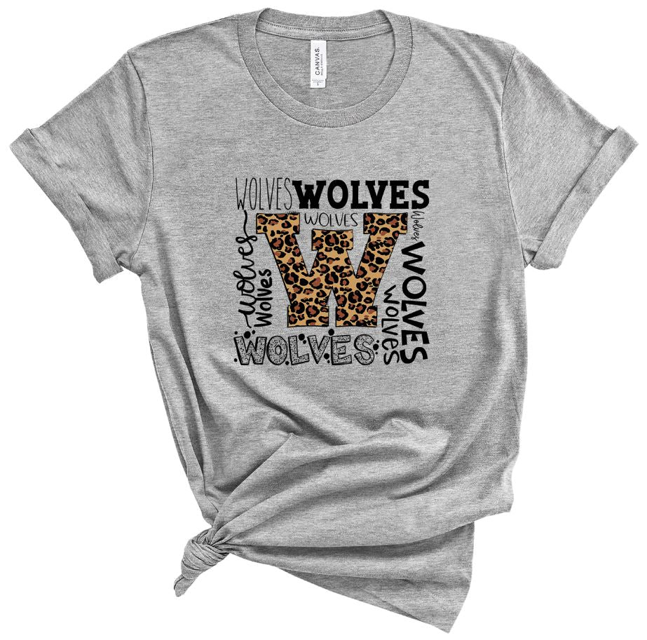 Wolves Leopard Typography