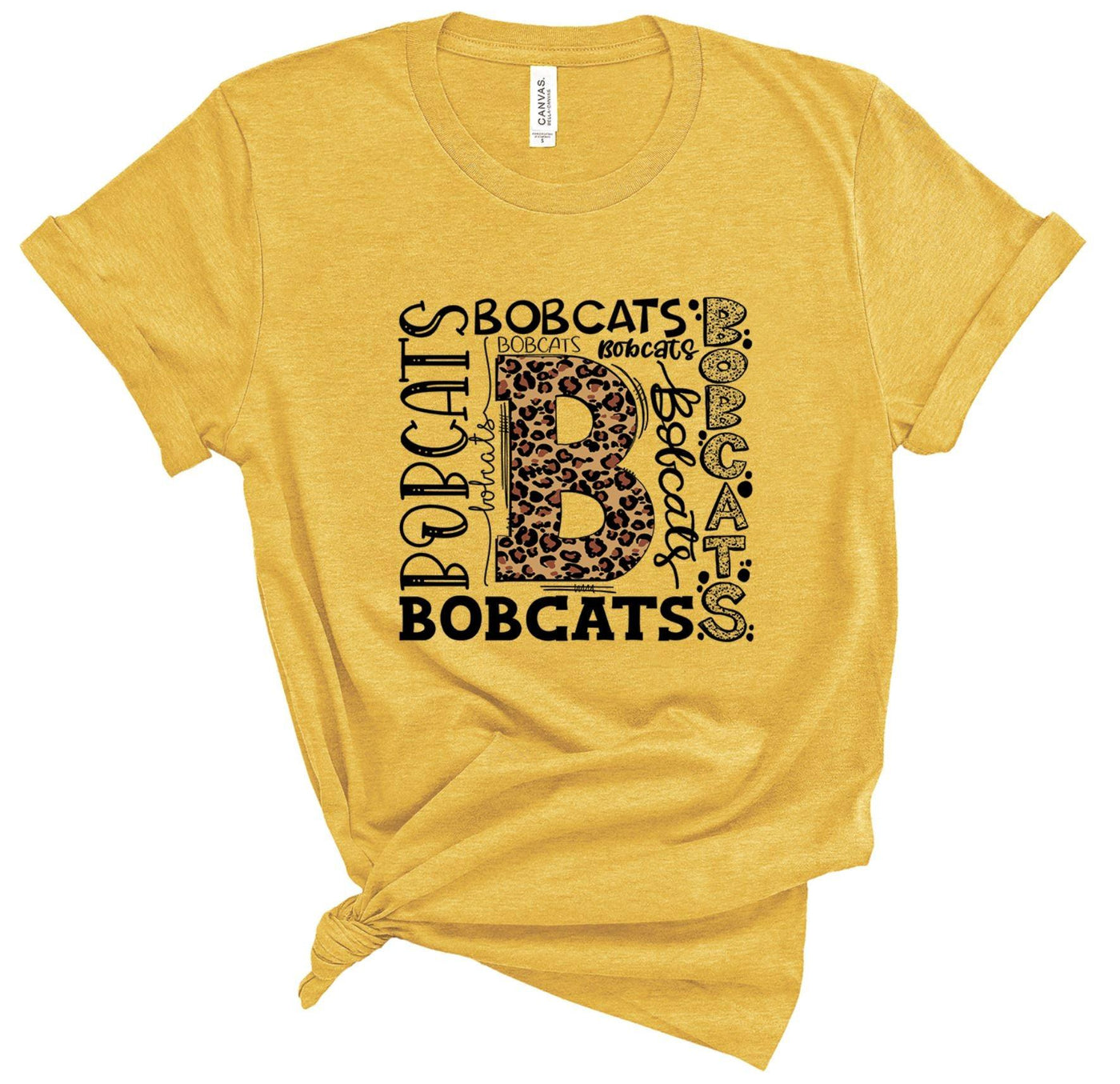 Bobcats Leopard Typography - Grace & Co. Designs 