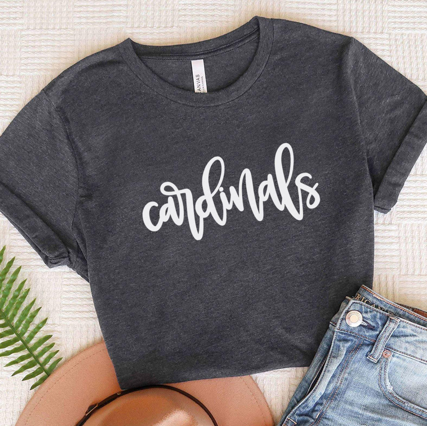 Hand lettered mascot - Cardinals - Grace & Co. Designs 