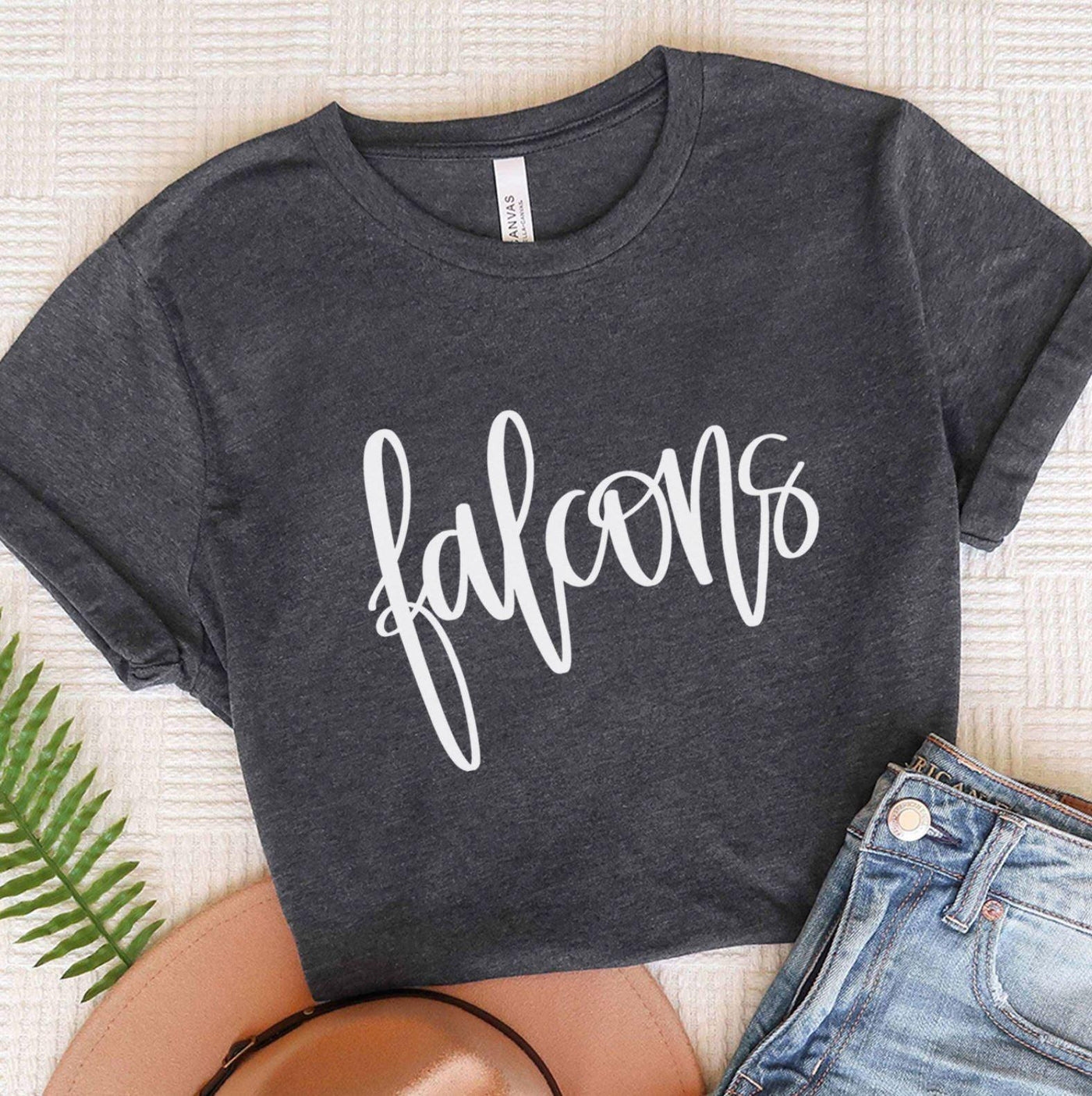 Hand lettered mascot - Falcons - Grace & Co. Designs 