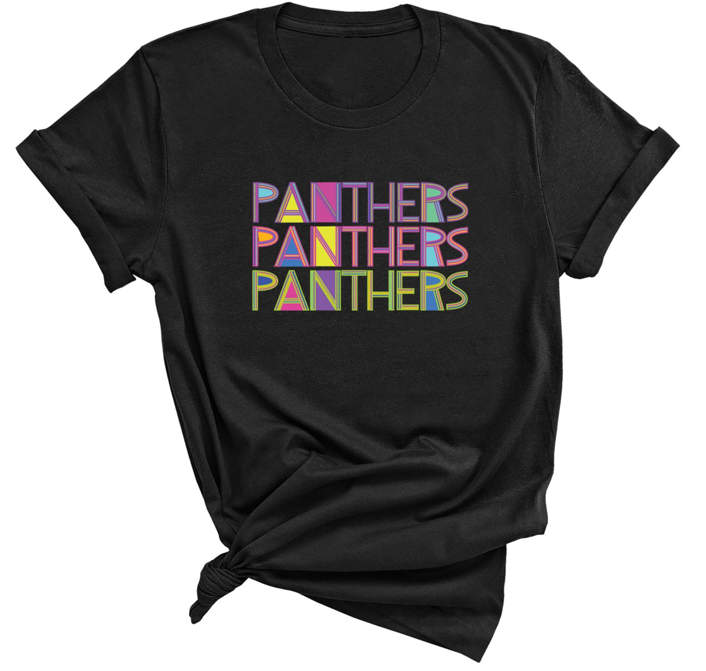 Panthers Neon Retro Mascot