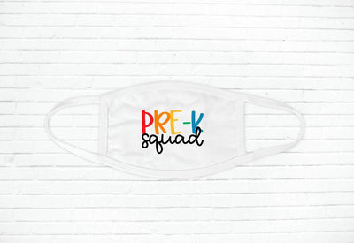Grade Level Squad - Face Mask Size - Grace & Co. Designs 