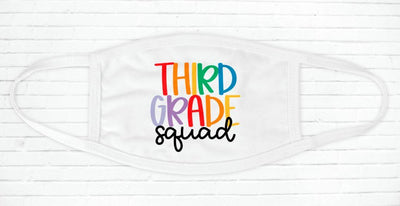 Grade Level Squad - Face Mask Size - Grace & Co. Designs 