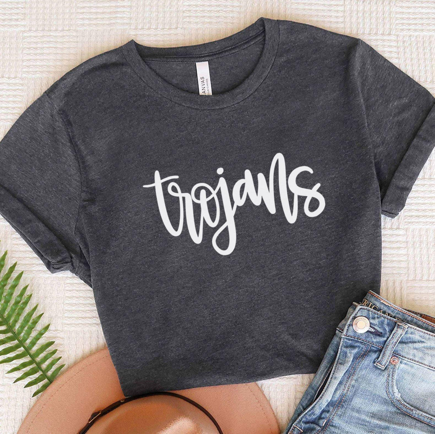Hand lettered mascot - Trojans - Grace & Co. Designs 