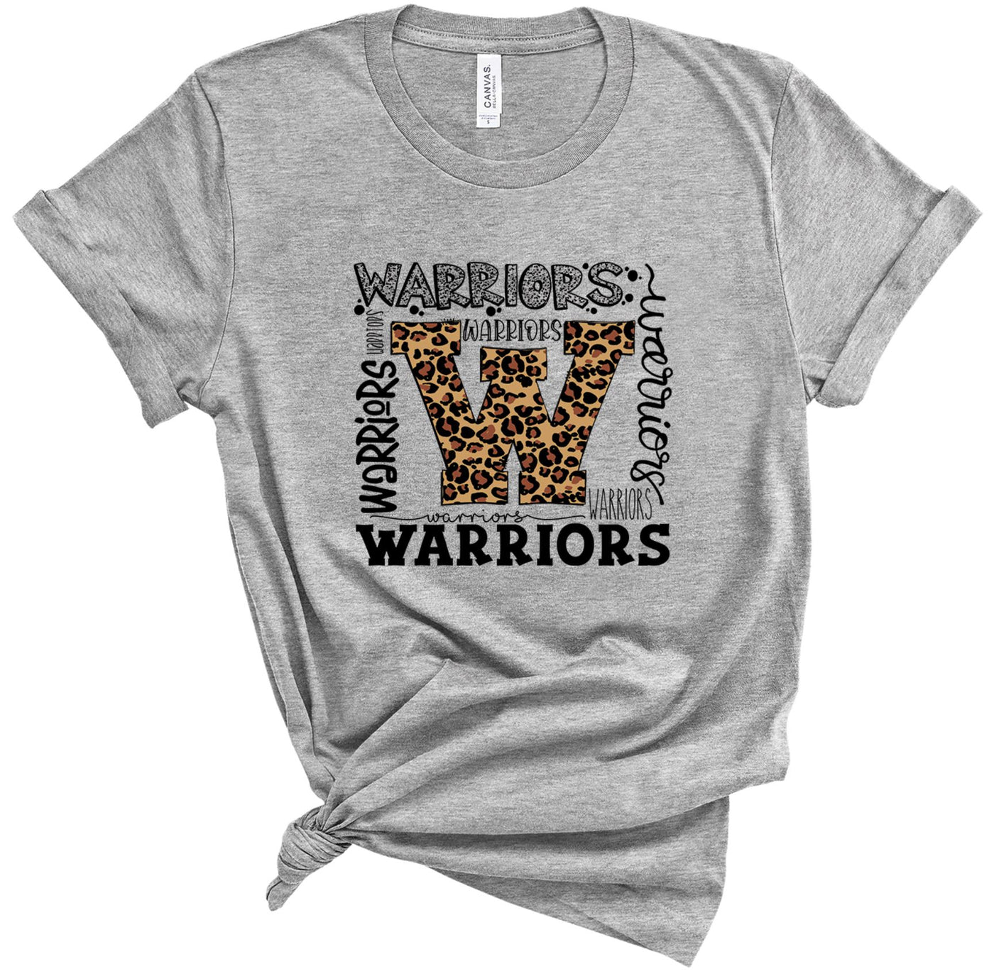 Warriors Leopard Typography