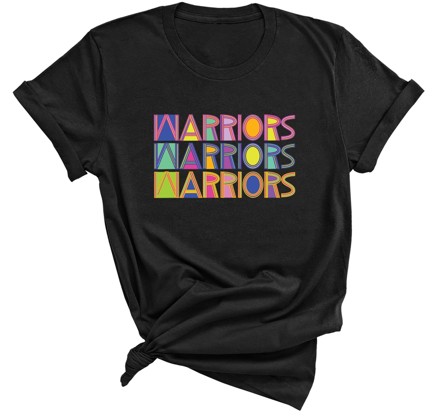 Warriors Neon Retro Mascot