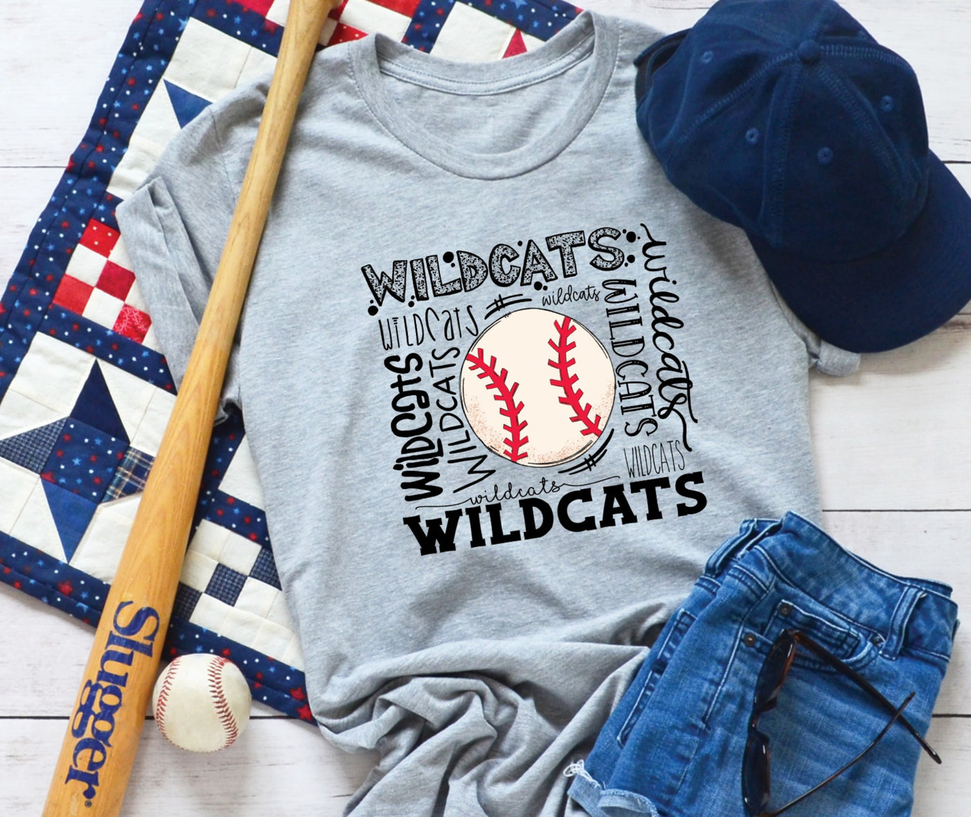 Wildcats Baseball Typography